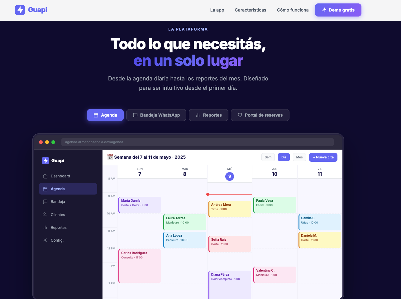 Aplicacion de Citas - www.guapiapp.com